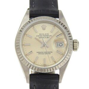 ROLEX Oyster perpetual Watches 69179 Datejust cal.2135 beigeDial K18 white